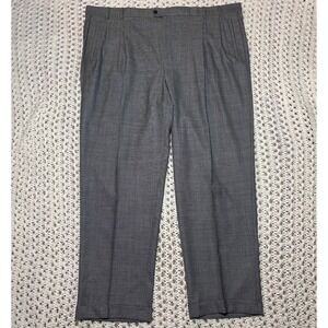 Zanella Nordstrom Gray Microdots Wool Dress‎ Pants Slacks 48x32 Trousers Italy